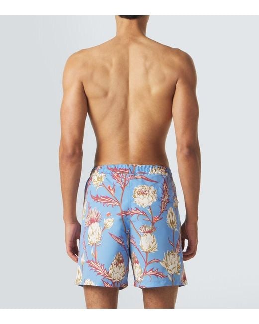 Loewe Blue Printed Swim Trunks for men