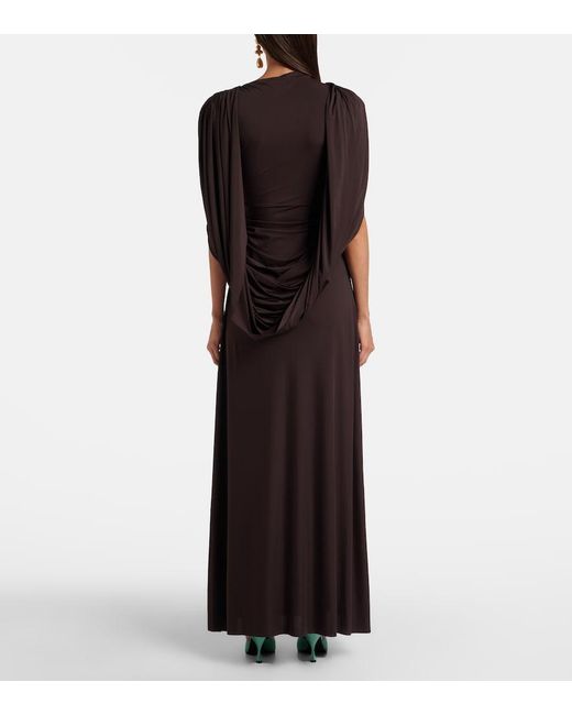 Rachel Gilbert Black Aether Draped Jersey Gown