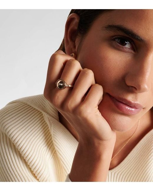 Pomellato White Ring Pom Pom Dot Aus 18Kt Rosegold Mit Diamanten Und Tuerkis