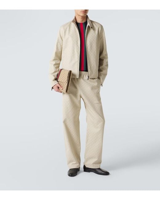 Gucci Natural Gg Canvas Cotton Jacket for men