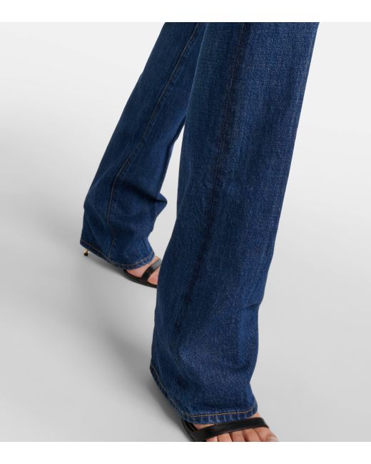 Tom Ford Blue Mid-rise Flared Jeans