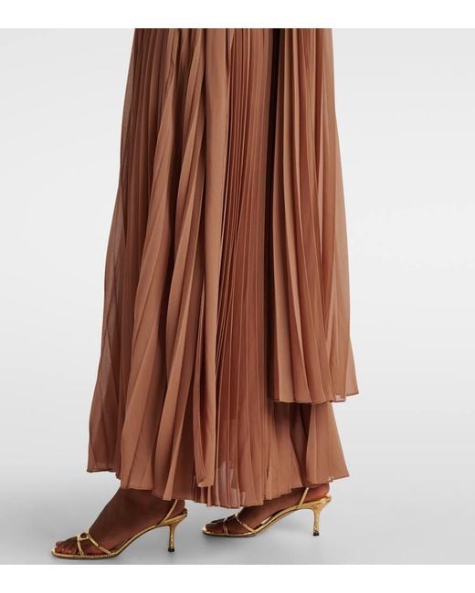Abito Lungo Memento Con Volant di Zimmermann in Brown