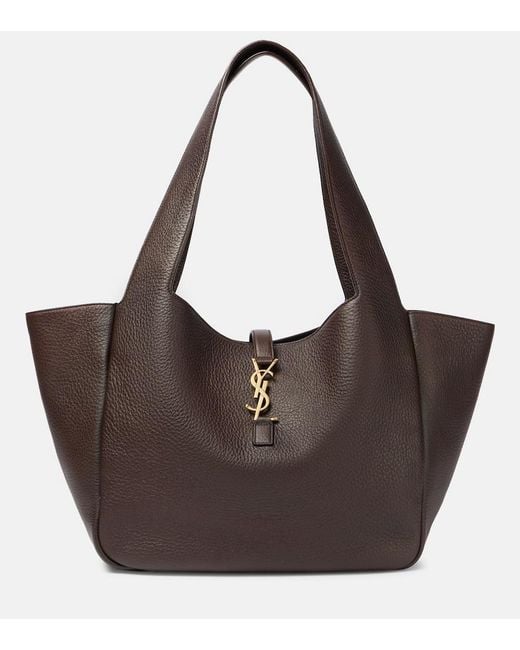 Saint Laurent Brown Le 5 A 7 Bea Large Leather Shopper