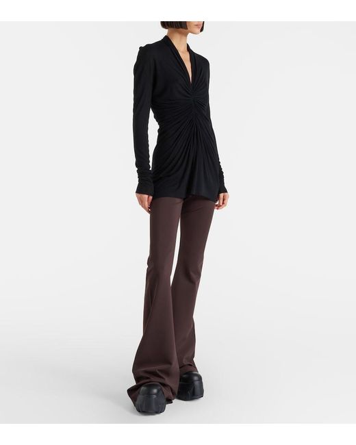 Rick Owens Black Gathered Minidress