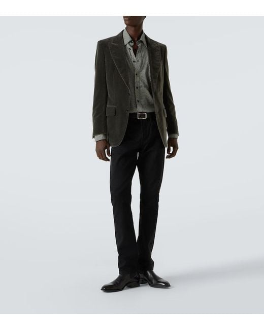 Tom Ford Black Hainaut Leather Chelsea Boots for men