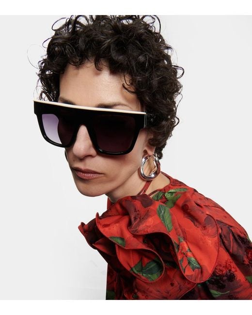 Magda Butrym Blue Flat-top Sunglasses