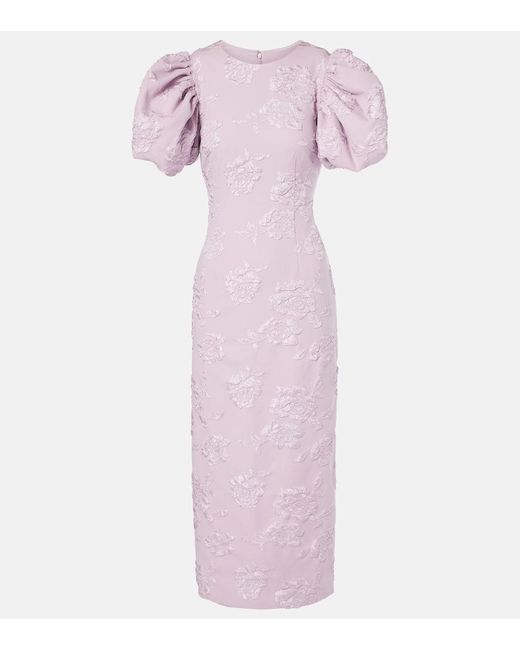 ROTATE BIRGER CHRISTENSEN Frost Puff-Sleeve Floral-Jacquard