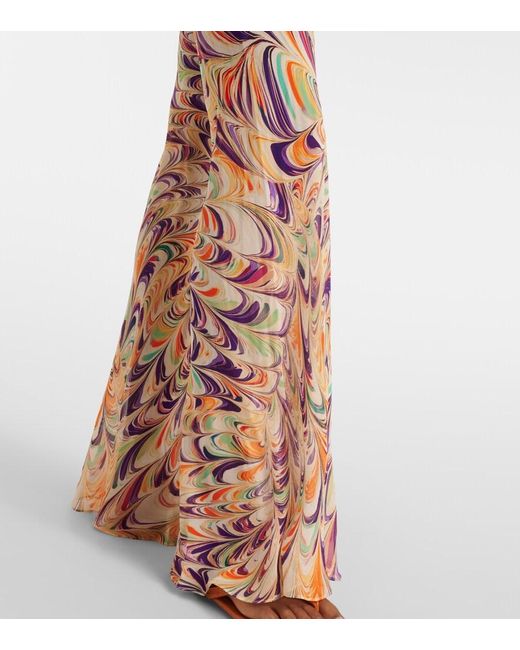 Alexandra Miro Pink Scarlett Printed Flared Pants