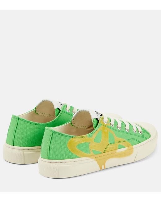 Vivienne Westwood Green Plimsoll 2.0 Low-Top Sneakers