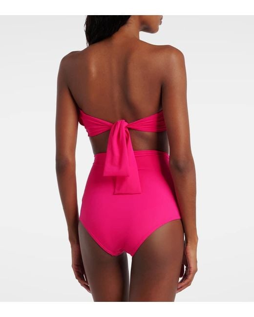 Top De Bikini Tess Con Aplique Floral Karla Colletto de color Pink