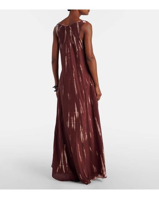 Anna Kosturova Red Maxikleid Aus Seide