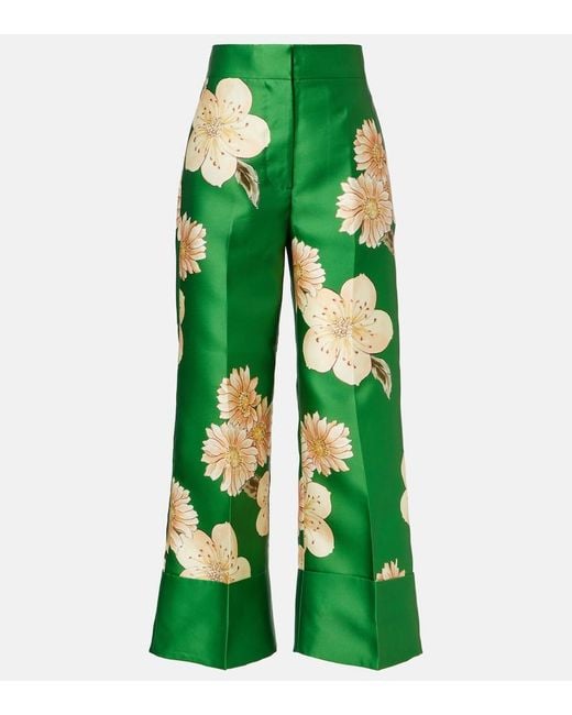 ALÉMAIS Green Sage Floral Straight Pants