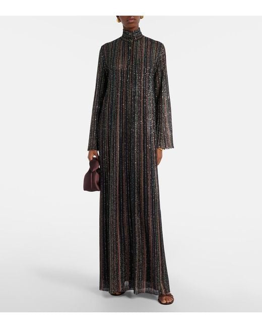 Missoni Black Sequined Lame Maxi Dress