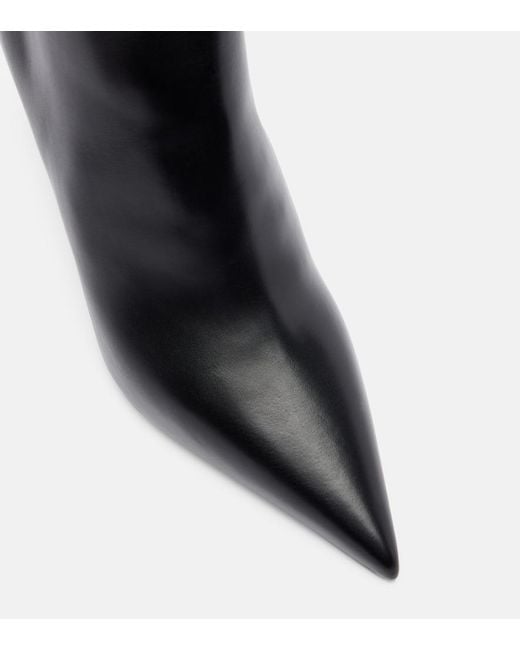 Christian Louboutin Black Miss Z 80 Leather Ankle Boots