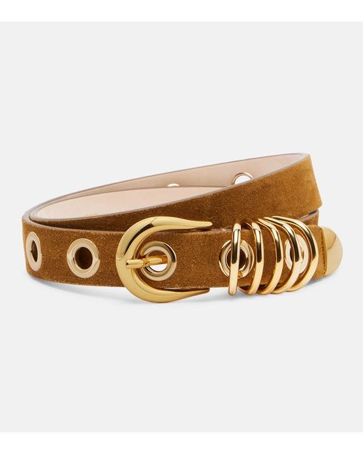 DEHANCHE Metallic Rivet Suede Belt