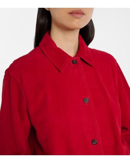 Totême  Red Suede Overshirt