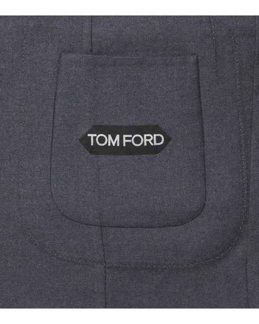 Tom Ford Blue Wool-Blend Cardigan for men