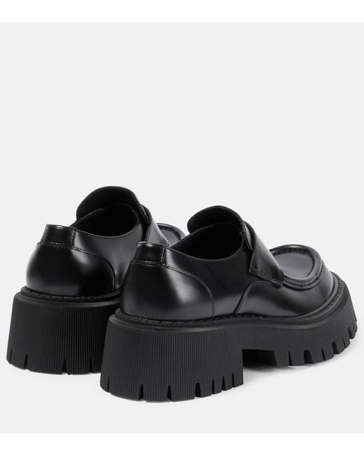 Balenciaga Black Tractor Loafer