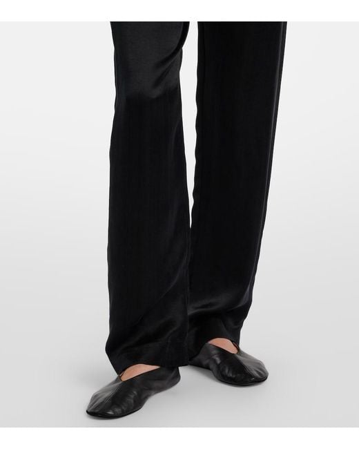 The Row Black Miros Cady Straight Pants
