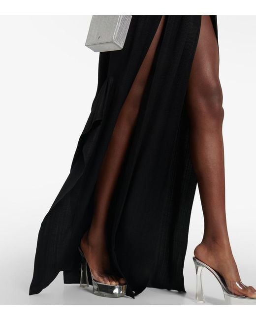 Maticevski Black High-Rise Wide-Leg Pants