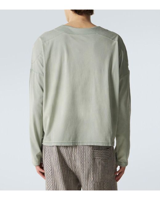 Kiko Kostadinov Green Sargo Cotton Henley Shirt for men