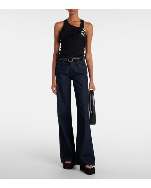 Coperni Black Emoji Embellished Cotton Tank Top
