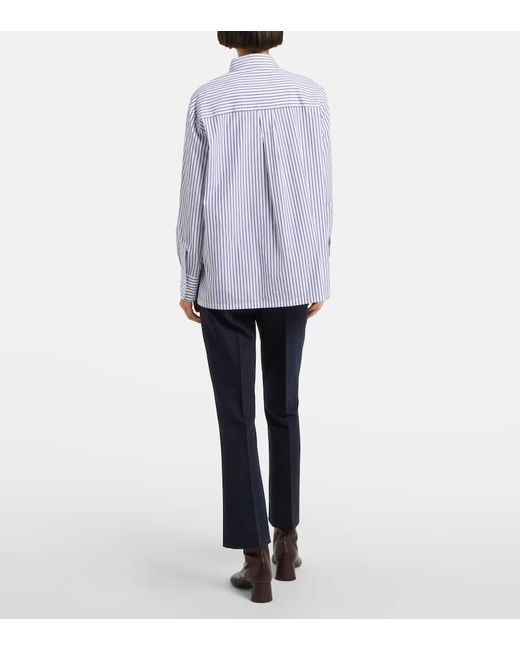 Camisa Tata De Algodon A Rayas Max Mara de color Blue