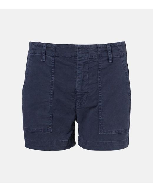 Nili Lotan Blue Utility Cotton Shorts
