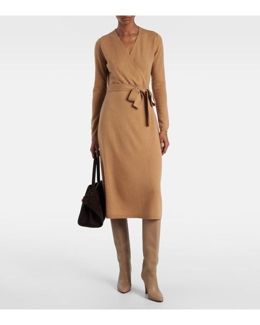Jardin Des Orangers Natural Wool And Cashmere Wrap Dress