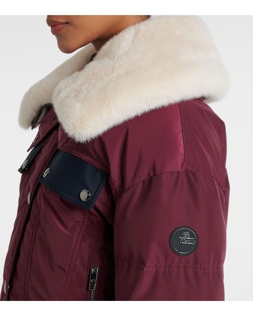 Giacca Da Sci Lakki Con Pelliccia Sintetica di Fusalp in Purple