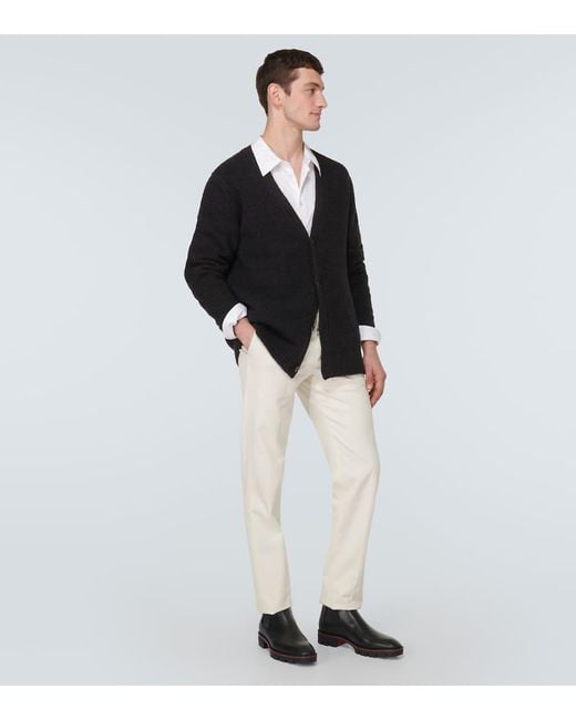 Christian Louboutin Black Alpinosol Leather Chelsea Boots for men