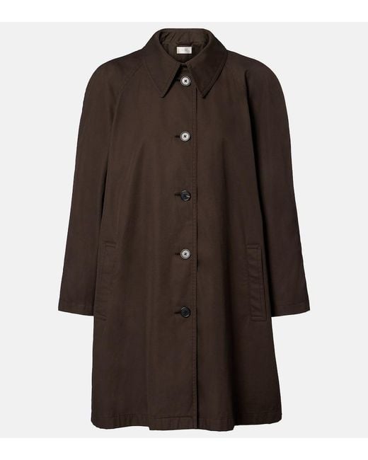 The Row Brown Hawkins Cotton And Cashmere Car Coat