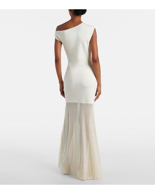 Sir White One-Shoulder Maxi Dress