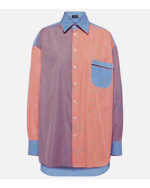 Etro Pink Striped Cotton Shirt