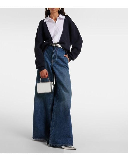 Staud Blue Coast Cotton And Cashmere Sweater