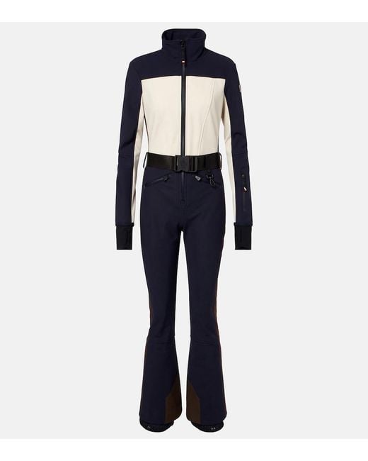 Moncler Blue Logo Belted Ski Suit