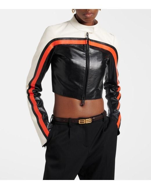 Balenciaga Black Leather Biker Jacket