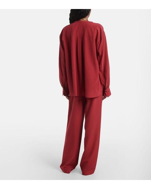 Joseph Red Silk Blouse