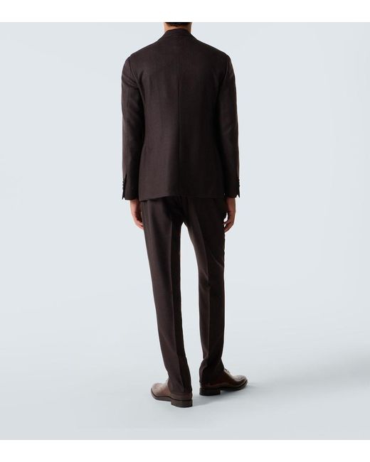 Lardini Black Virgin Wool Suit for men