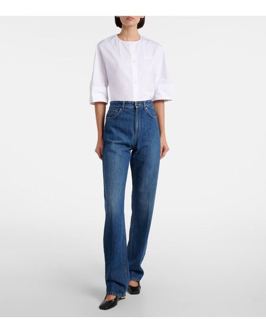 Givenchy Blue Mid-Rise Straight Jeans