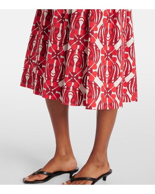 LaDoubleJ Red Libertine Printed Cotton Shirt Dress