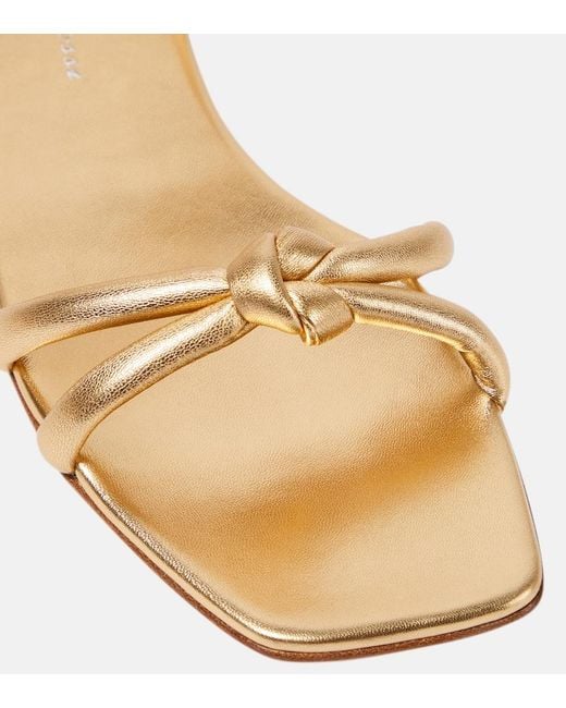 Gianvito Rossi Juno 05 Metallic Leather Sandals