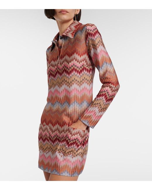 Missoni Red Zigzag Minidress