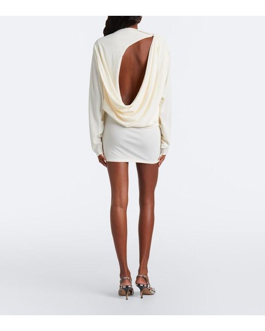 Jacquemus White Mistral Jersey Minidress