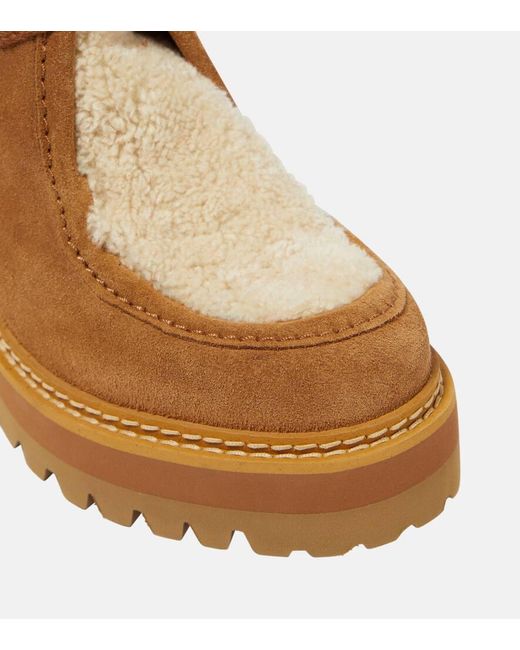 Bottines En Daim Et Shearling See By Chloé en coloris Brown