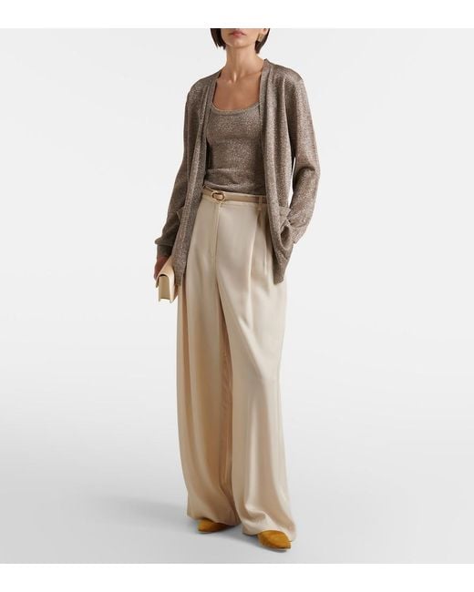 Missoni Brown Knitted Lame Wrap Cardigan