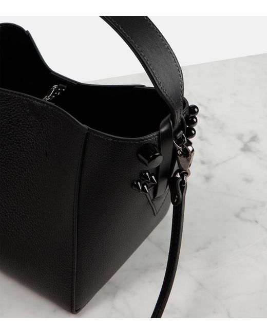 Christian Louboutin Black Cabachic Mini Leather Bucket Bag