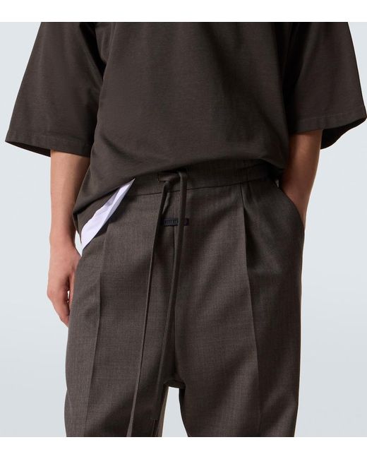 Fear Of God Gray Virgin Wool Straight Pants for men
