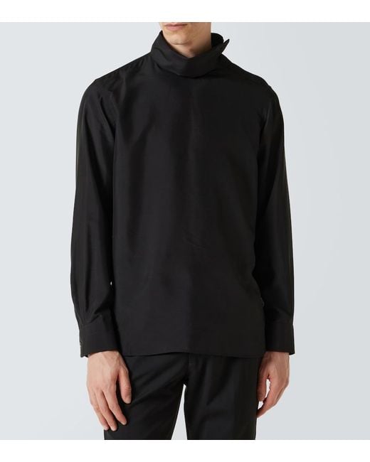 Tom Ford Black Silk Turtleneck Sweater for men