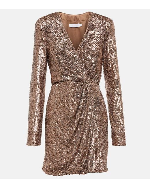 Jonathan Simkhai Brown Sequined Minidress